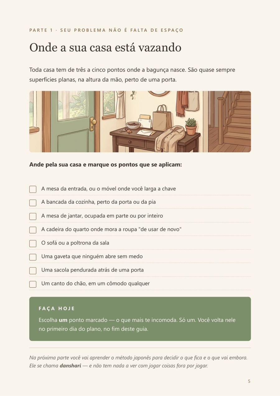 Página com checklist