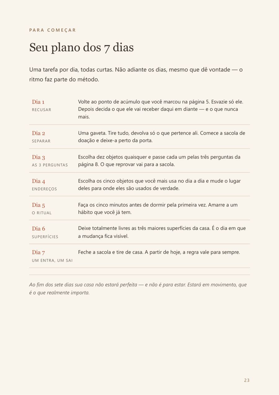 Plano dos 7 dias